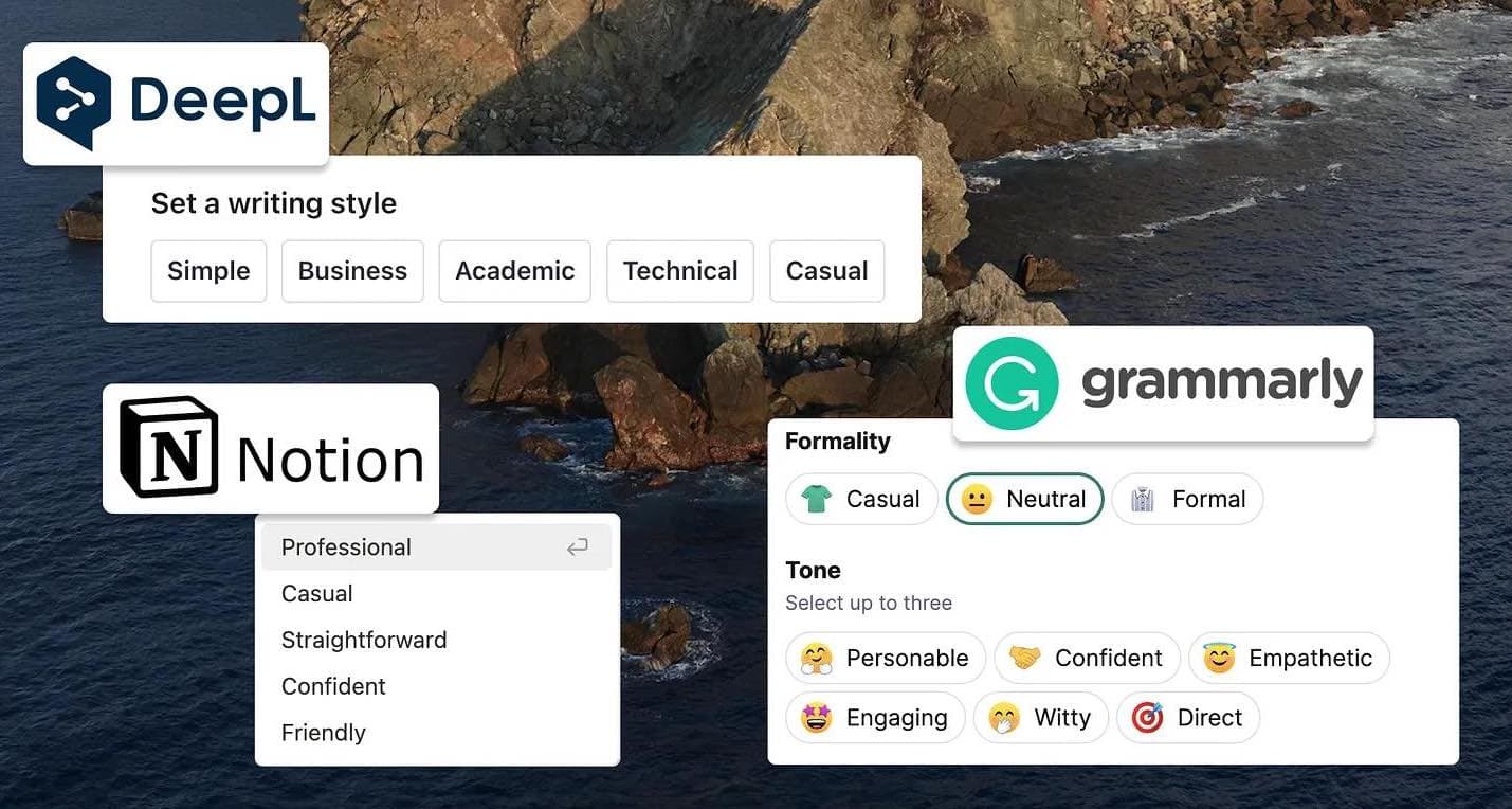 DeepL Write, Notion, Grammarly